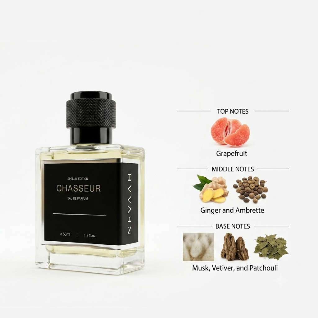 NEVAAH Chasseur Eau de Parfum - Citrus Aromatic fragrance for men