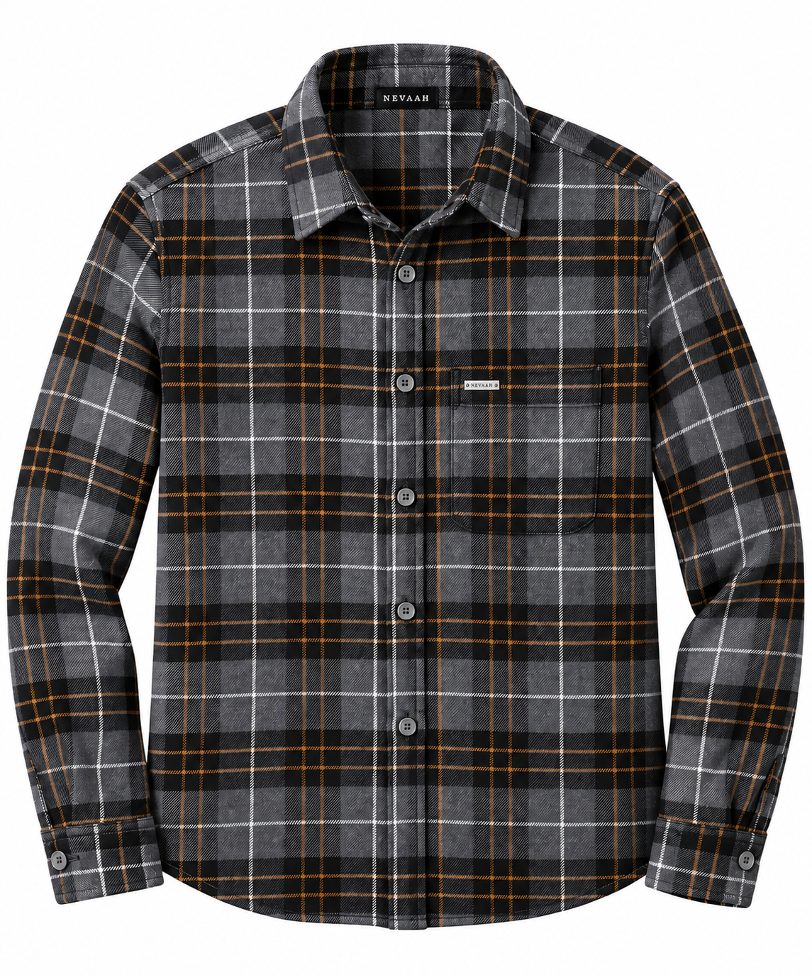 Grey Plaid Wool Shirt